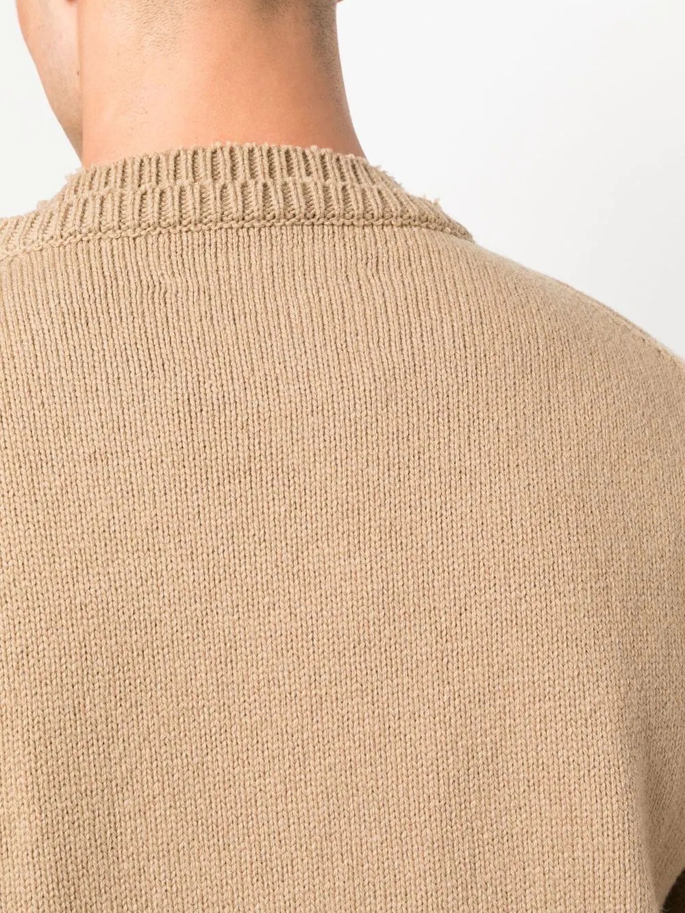 crew-neck layered jumper - 5