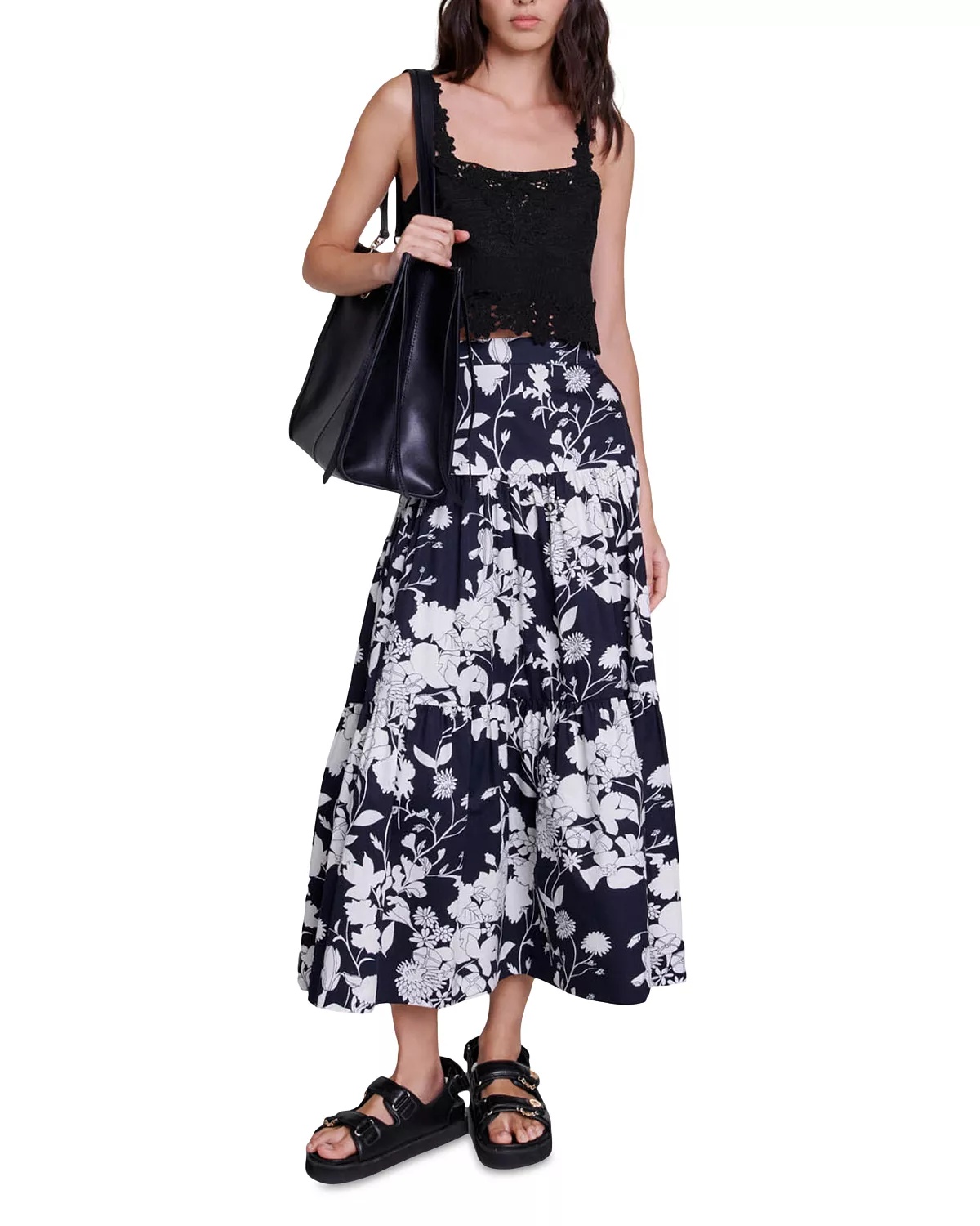 Floral Cotton Maxi Skirt - 2