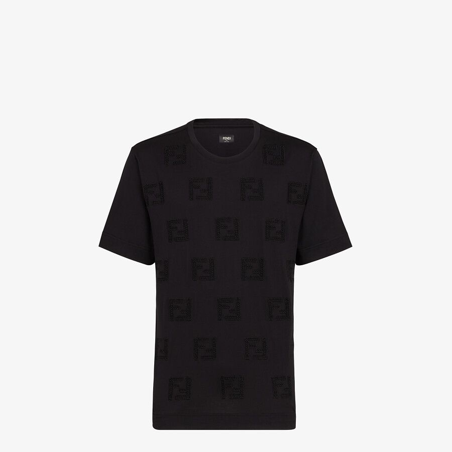 Black cotton T-shirt - 1