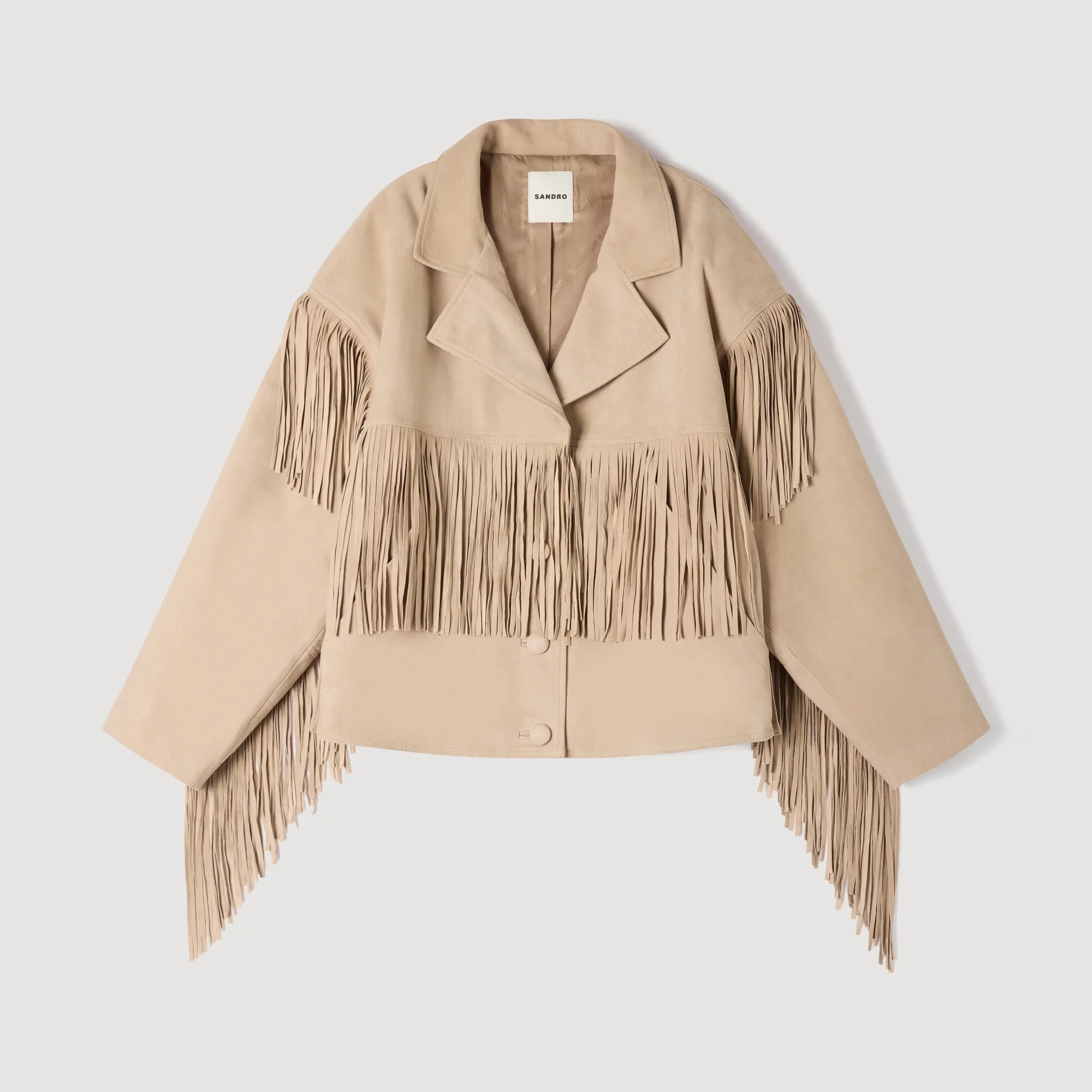FRINGED SUEDE JACKET - 1