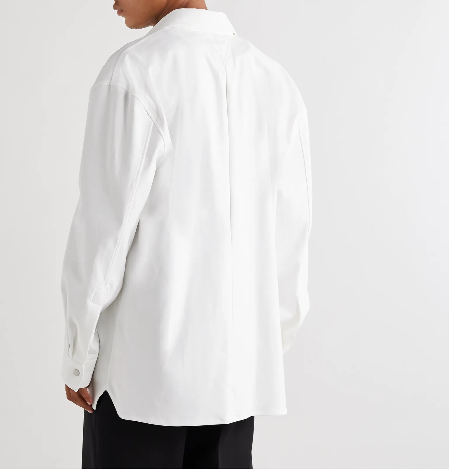 Oversized Embellished Stretch-Cotton Oxford Shirt - 4