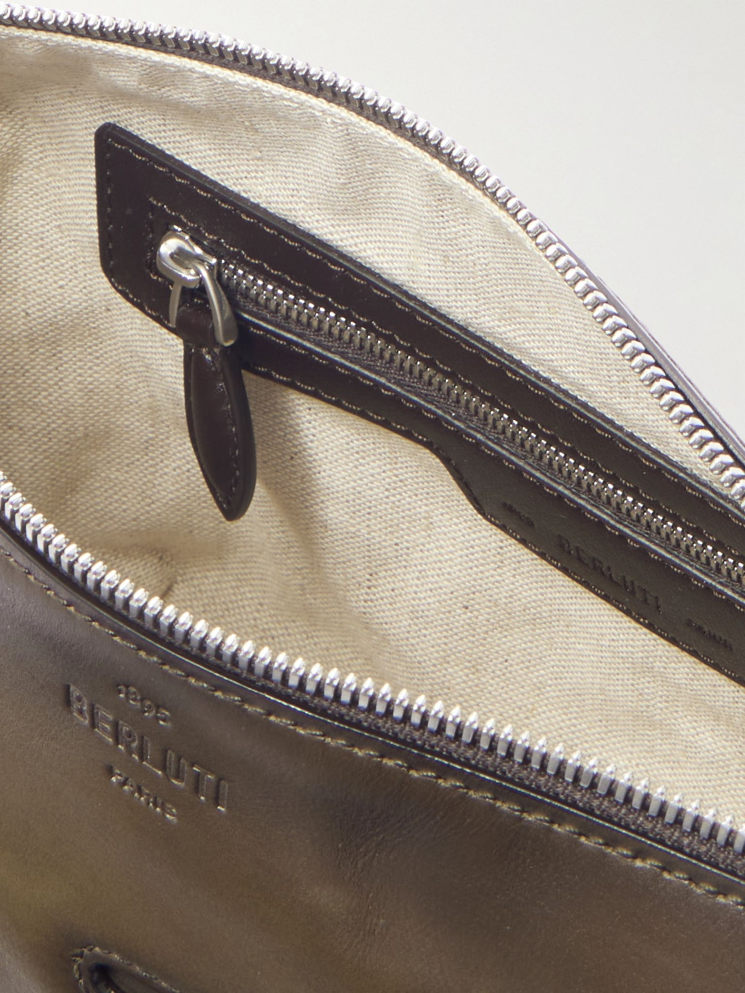 Toujours Scritto Venezia Leather Messenger Bag Brown - 5