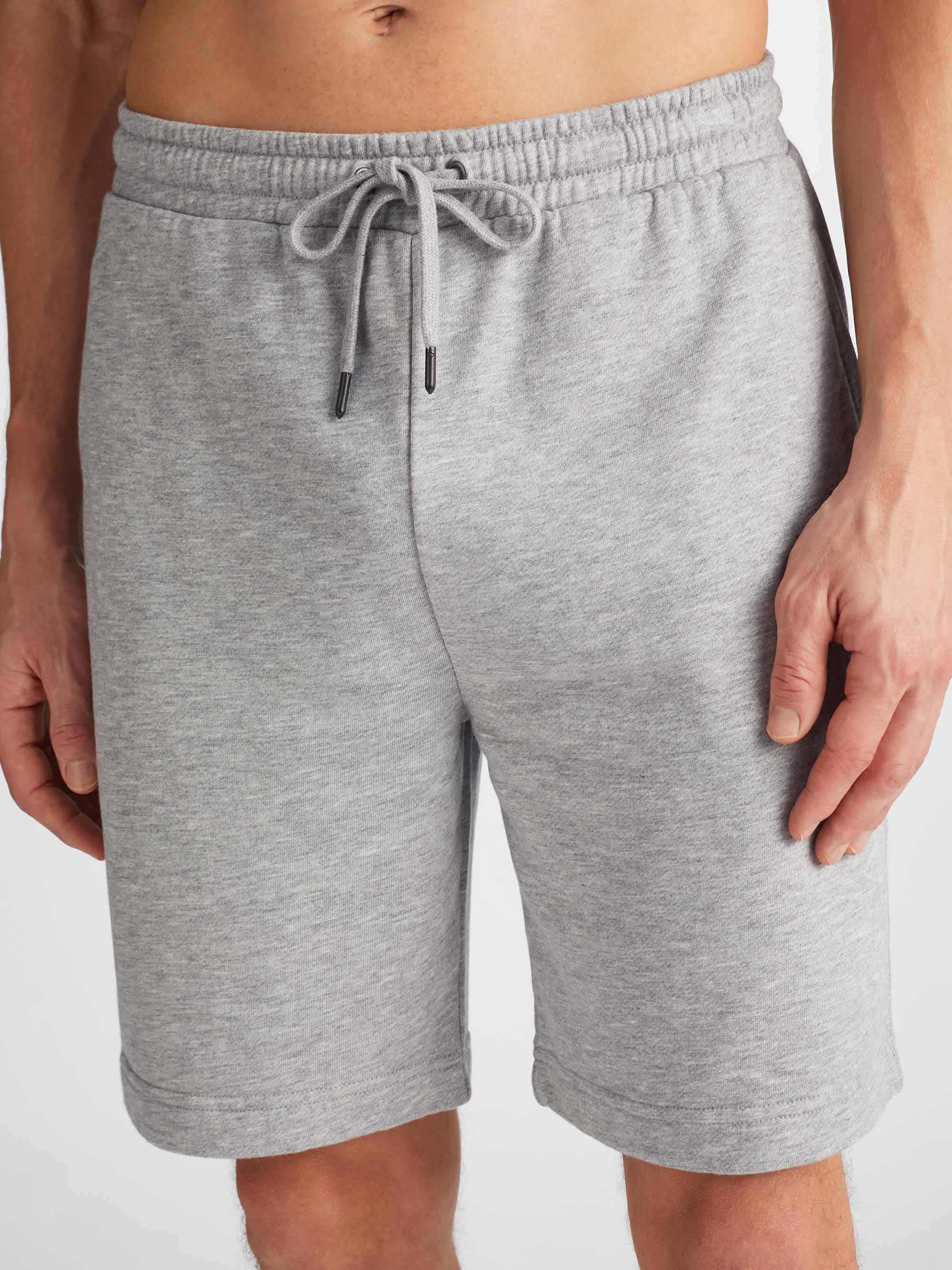 Men's Sweat Shorts Quinn Cotton Modal Silver - 5