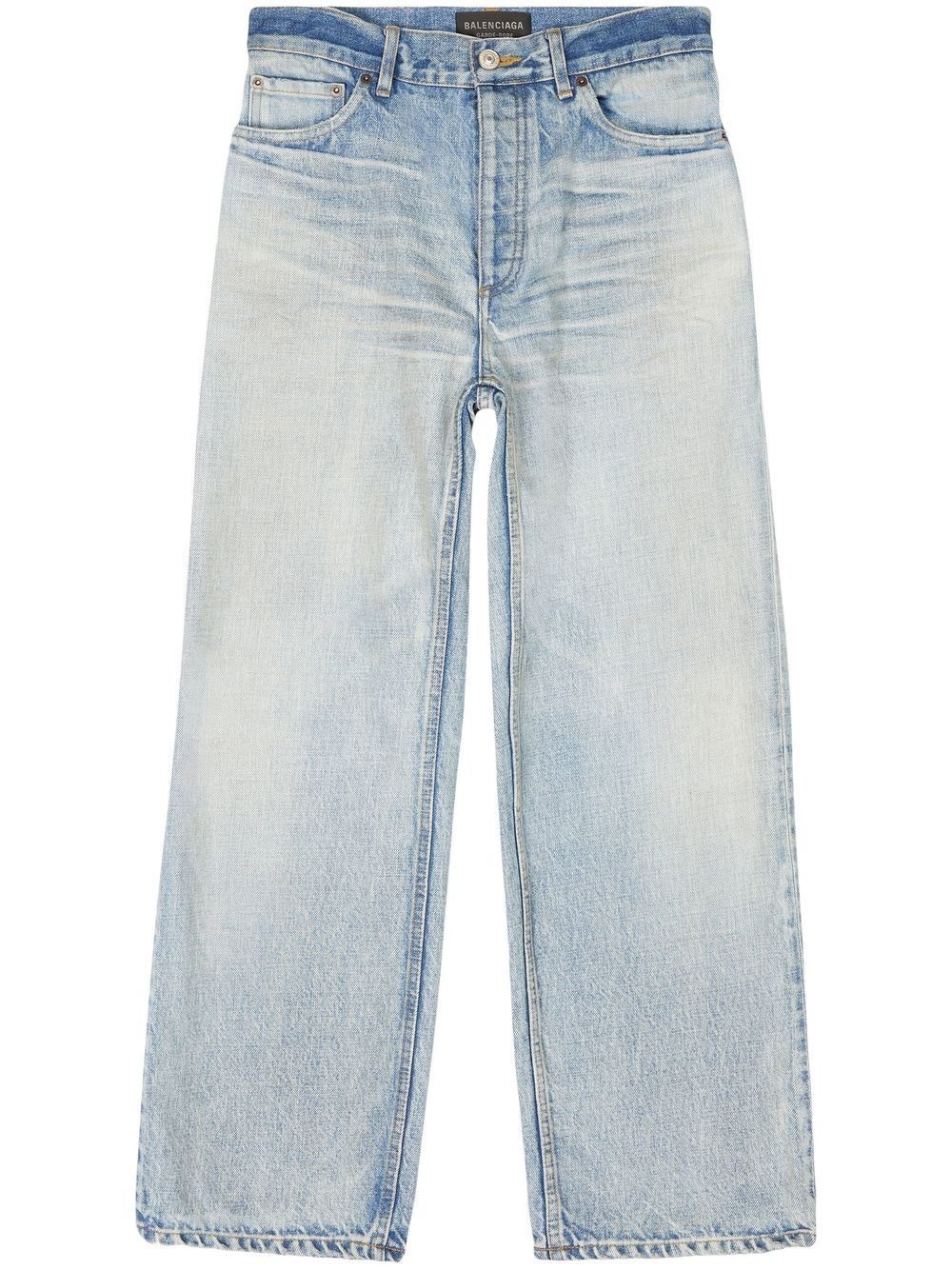 cropped straight-leg jeans - 1