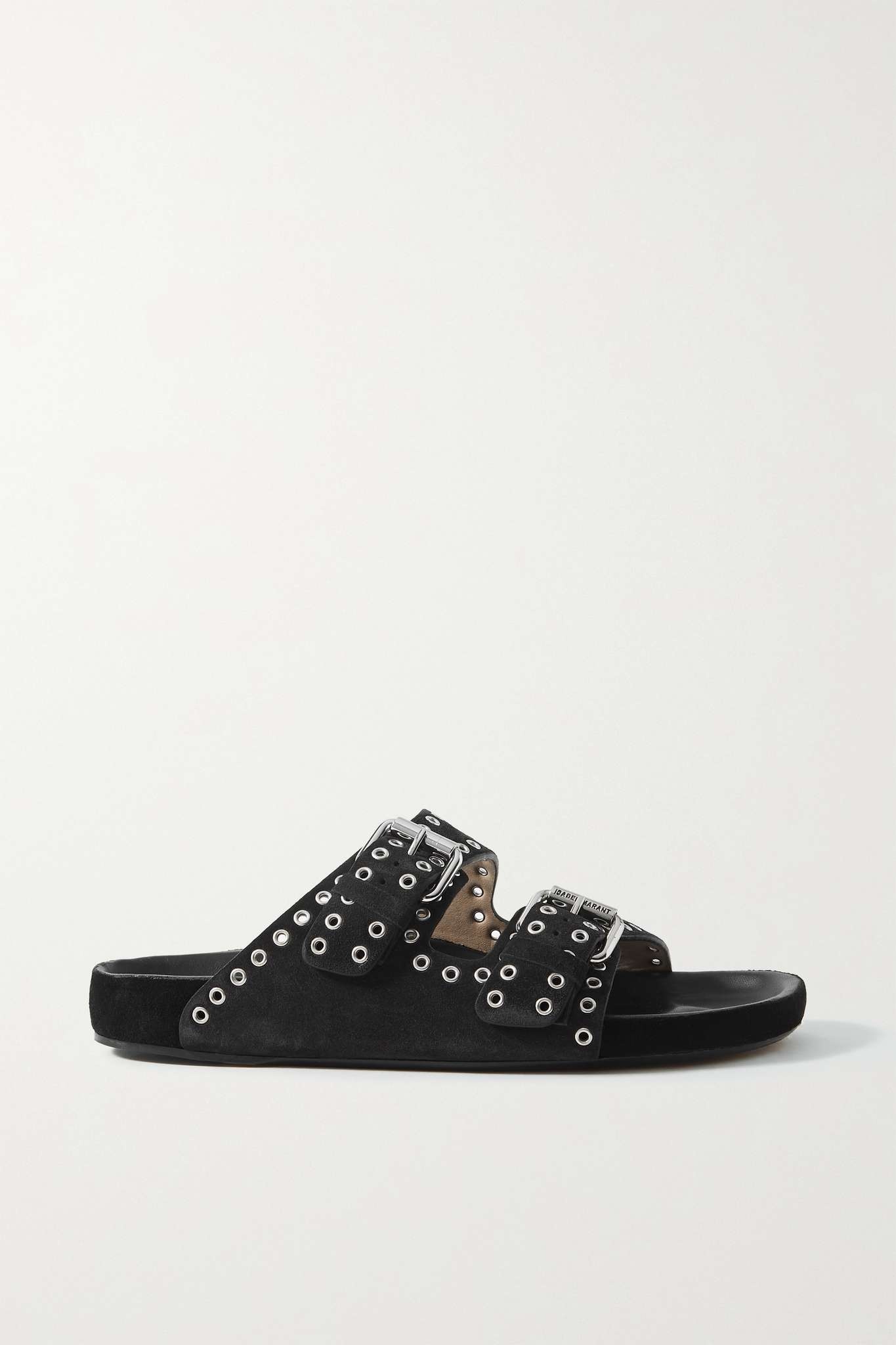 Lennyo studded suede slides - 1