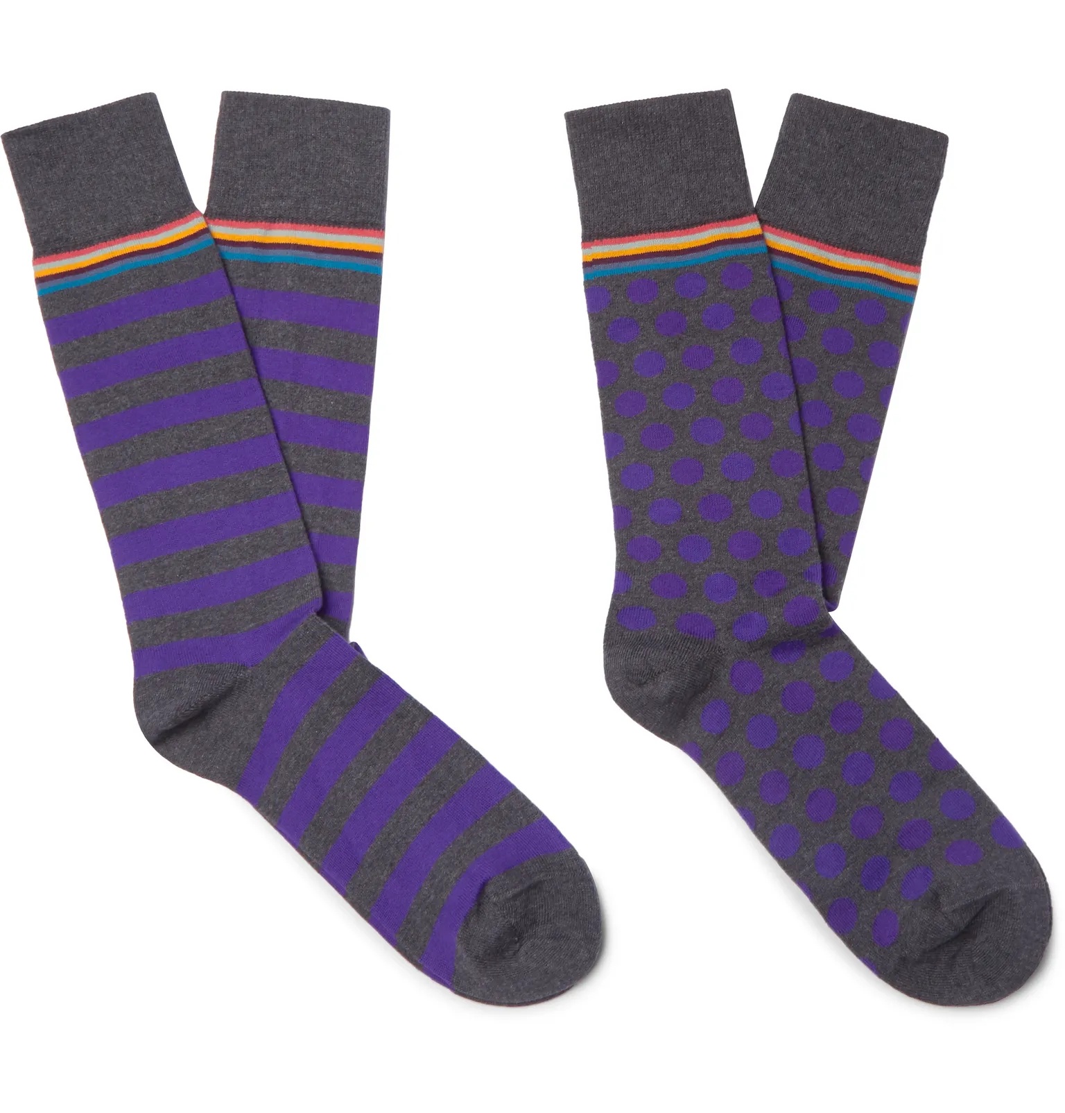 Two-Pack Cotton-Blend Socks - 1