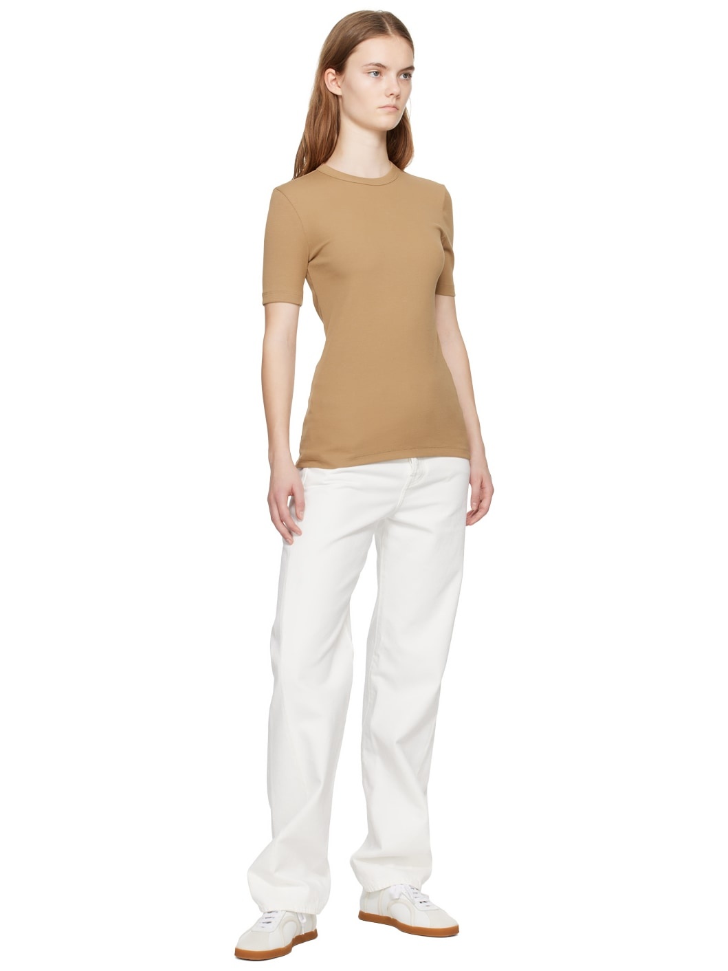White Twisted Seam Jeans - 4