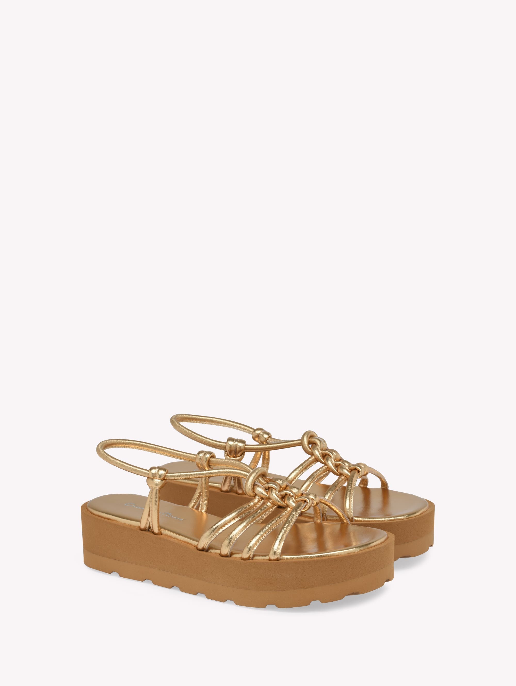 Gianvito Rossi Hebe Sandal in Metallic Gold Leather at Nordstrom - 2