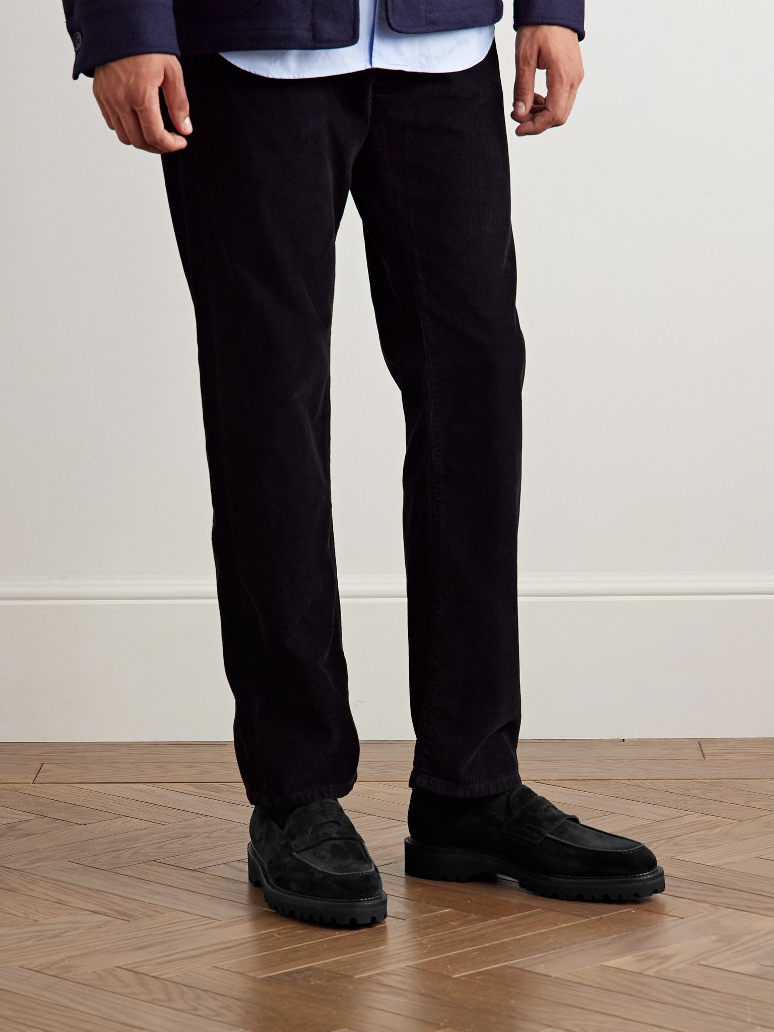 Lopez New Standard Suede Penny Loafers Black - 2