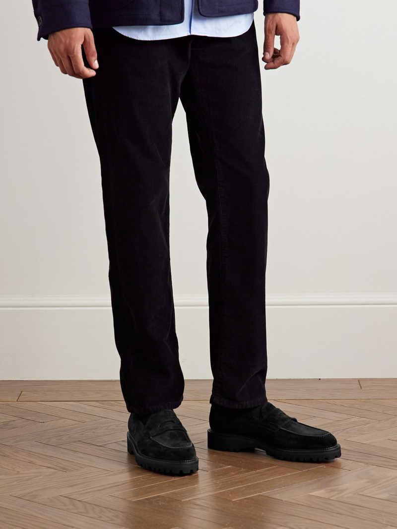 John Lobb Lopez New Standard Suede Penny Loafers Black outlook