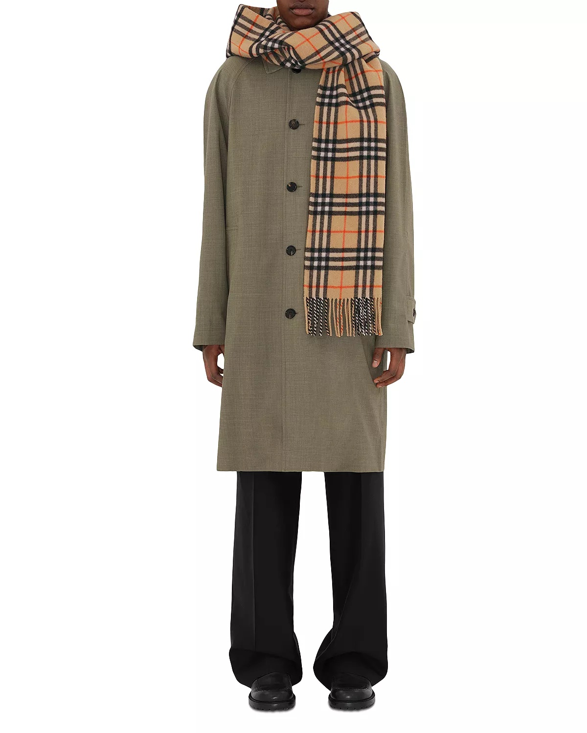 Lola Check Cashmere Hooded Scarf - 3