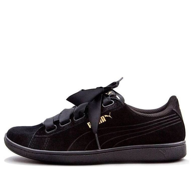 (WMNS) PUMA Vikky Ribbon Satin Black 366416-01 - 1