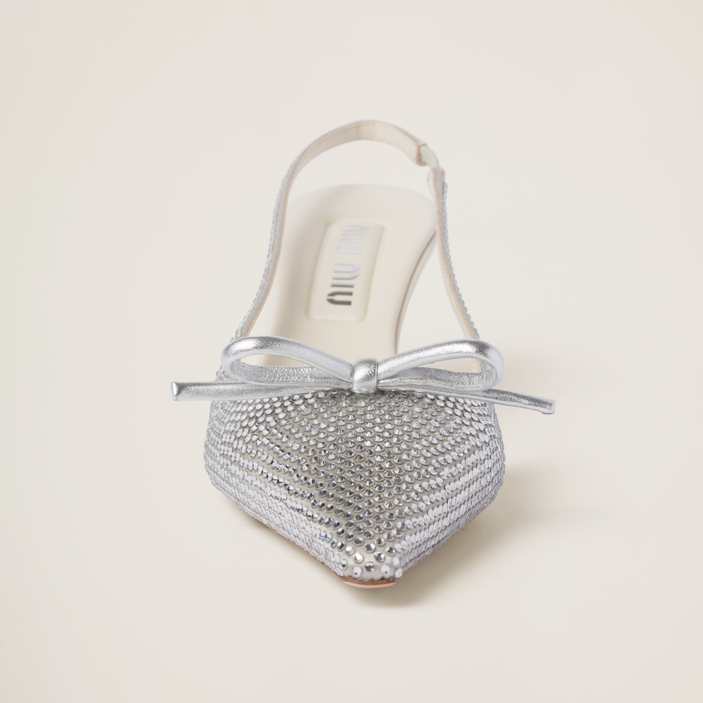 Satin slingback pumps - 4