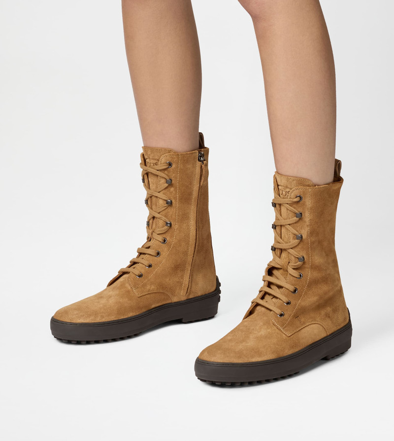 Tod's WINTER GOMMINO ANKLE BOOTS IN SUEDE - BROWN outlook