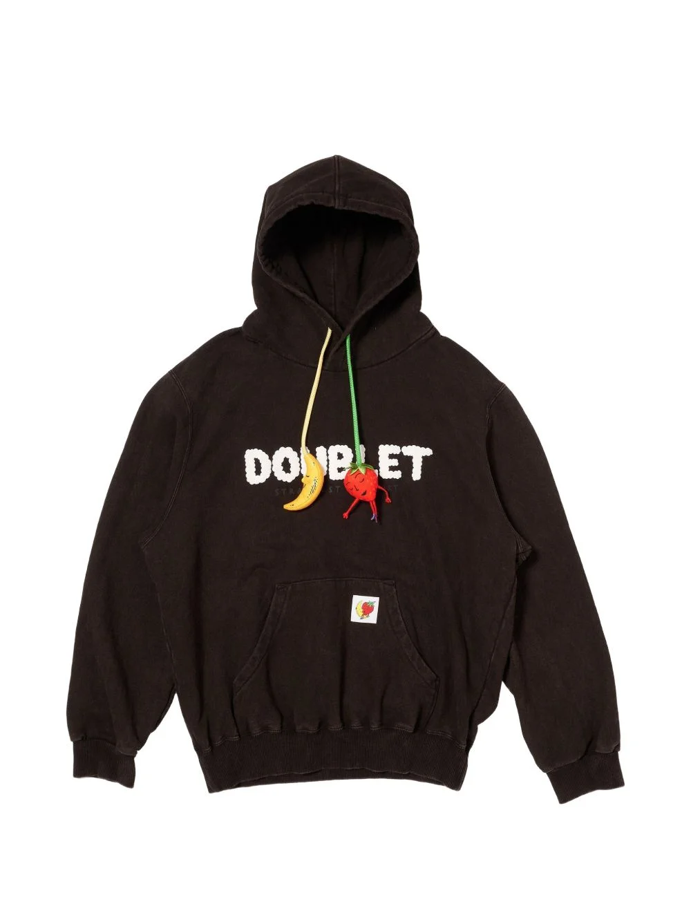 fruit-appliqué cotton hoodie - 1