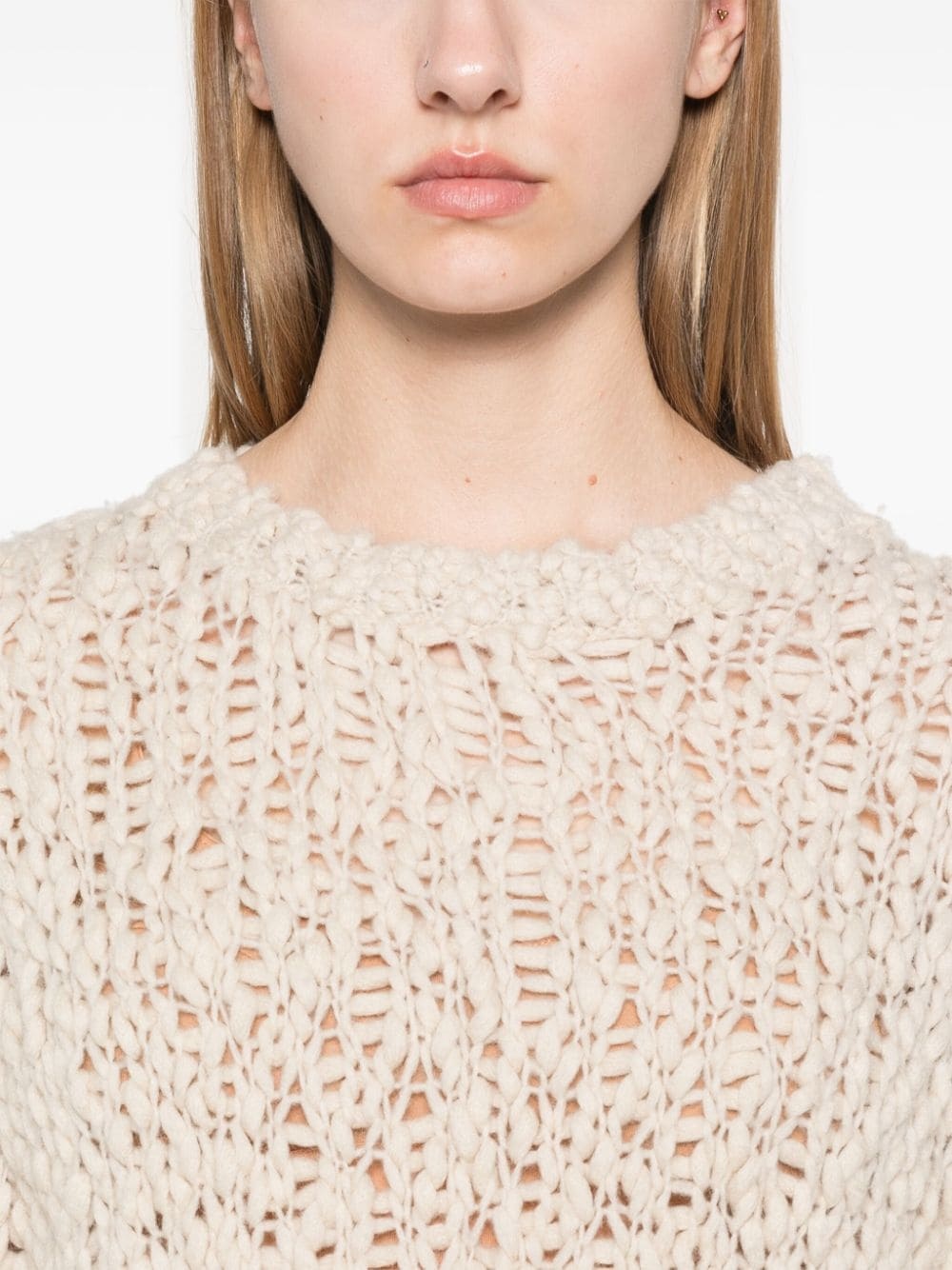 textured knitted jumper - 5