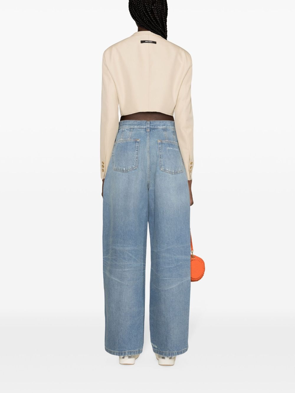 high-rise wide-leg jeans - 4