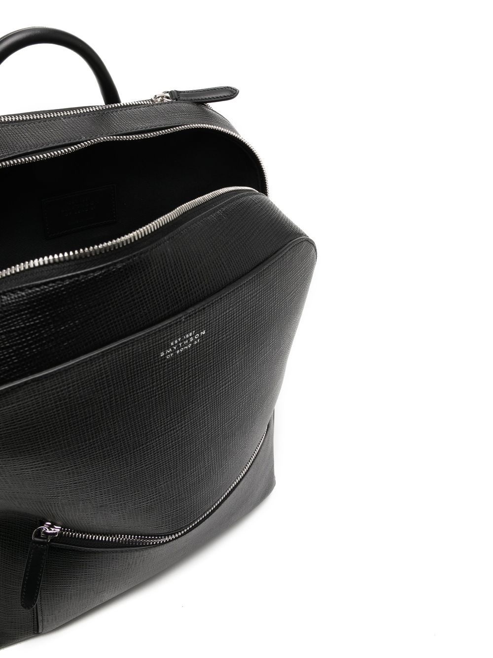 grained-calf leather backpack - 5