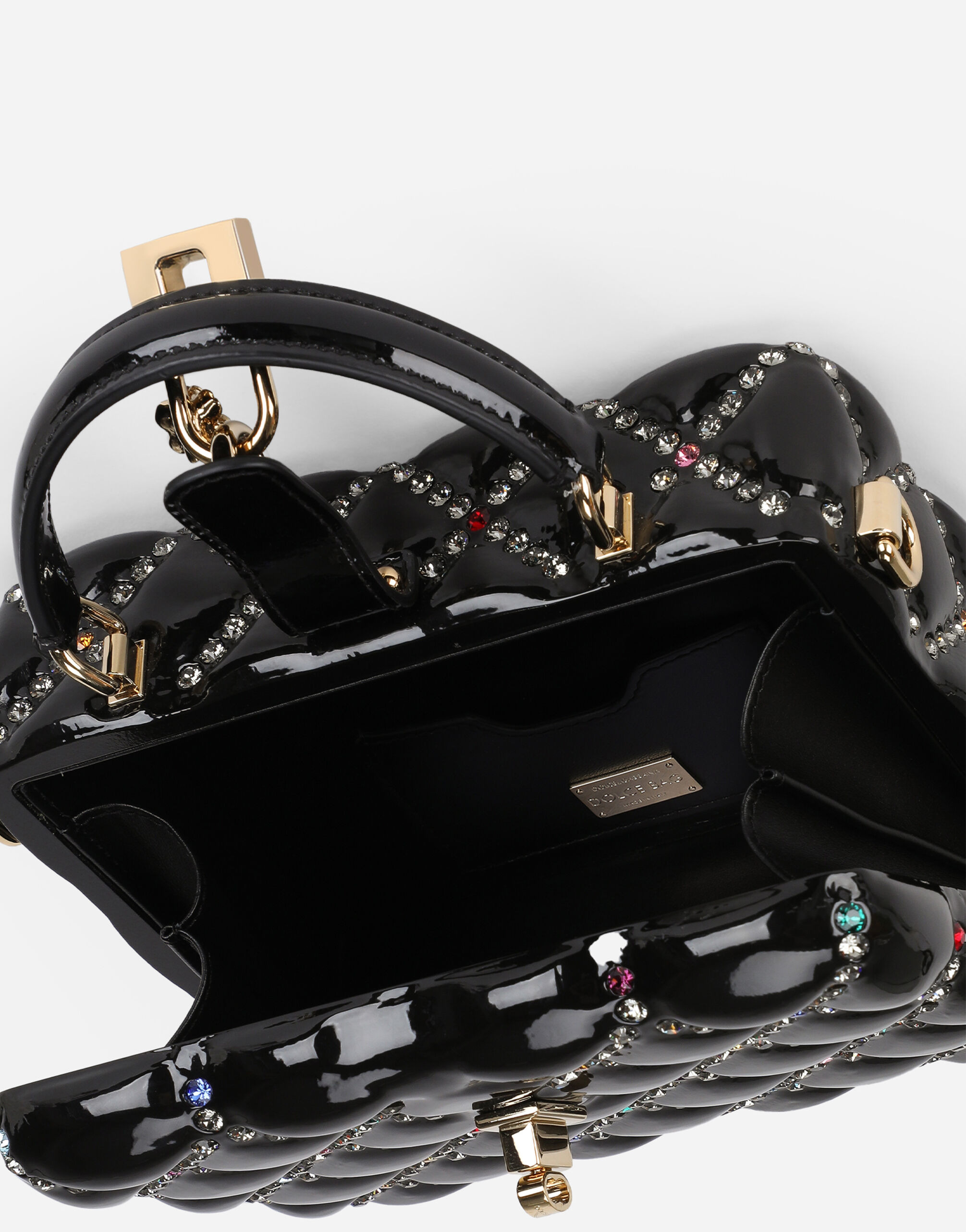 Resin Dolce Box bag with rhinestones - 4