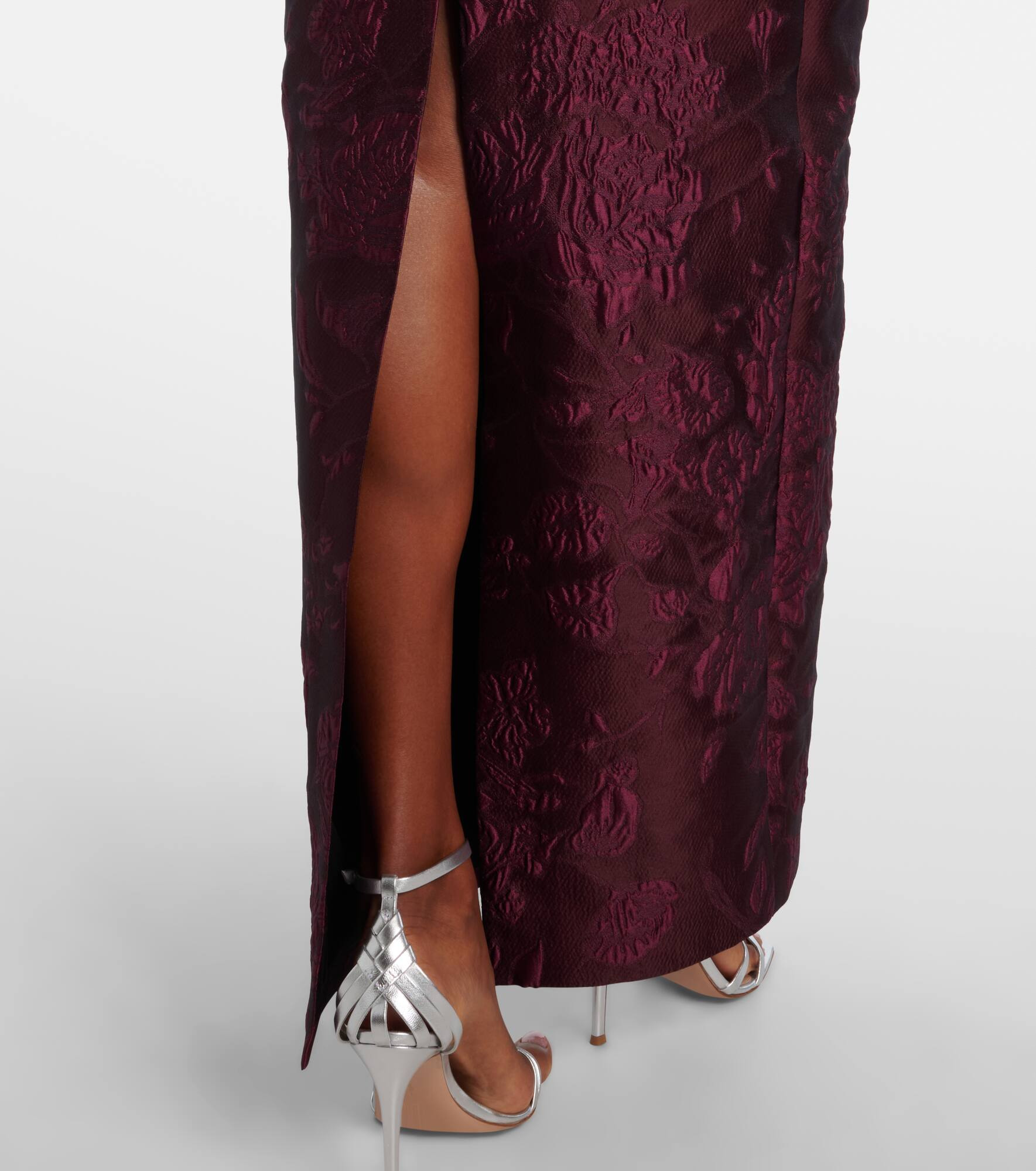 Micheline floral cloqué gown - 5