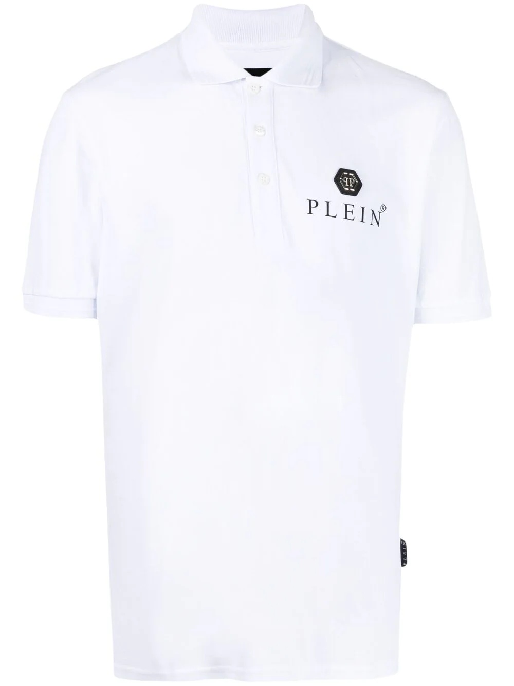 logo-patch short-sleeved polo shirt - 1