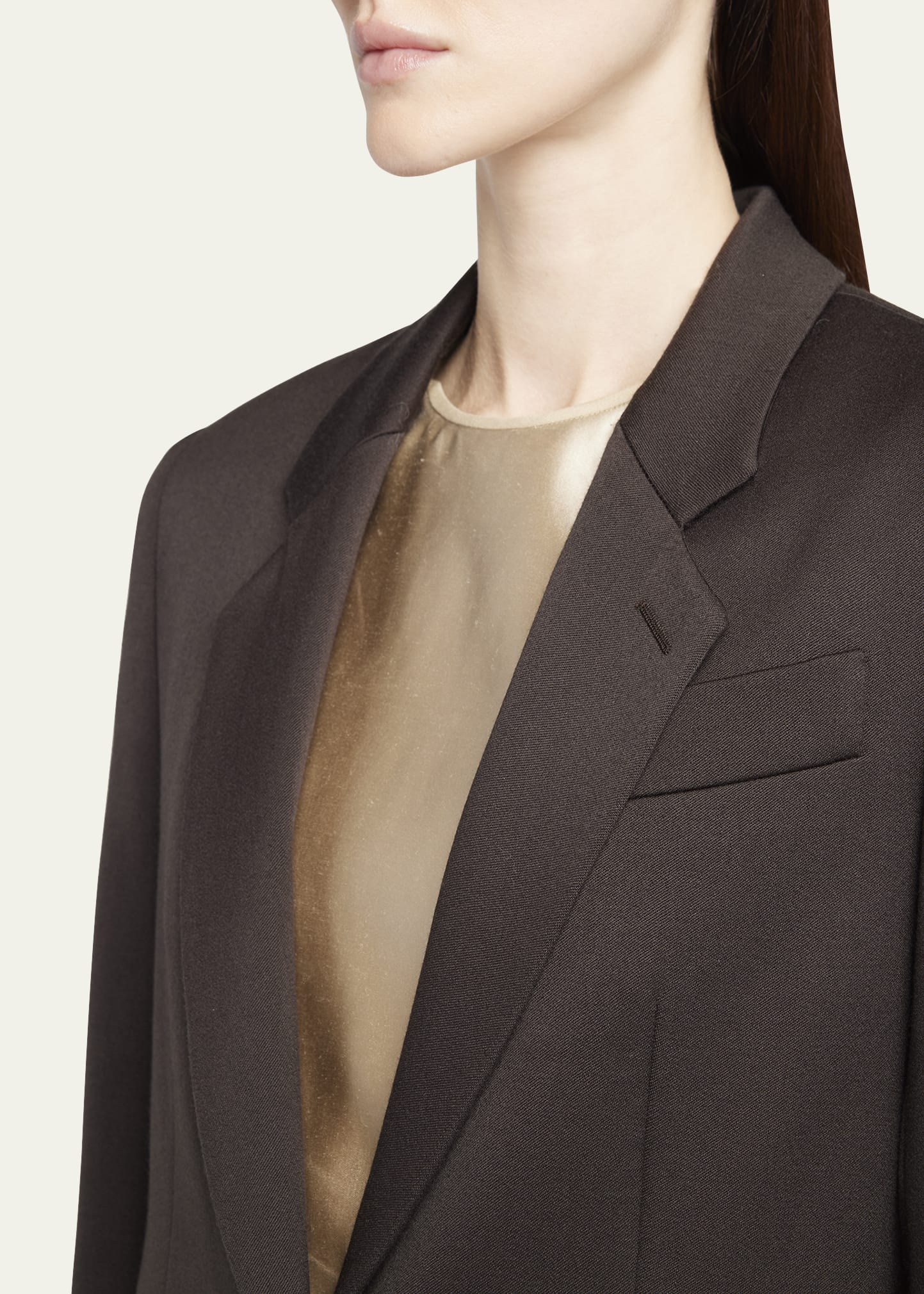 Virgin Wool Single-Breasted Blazer - 5