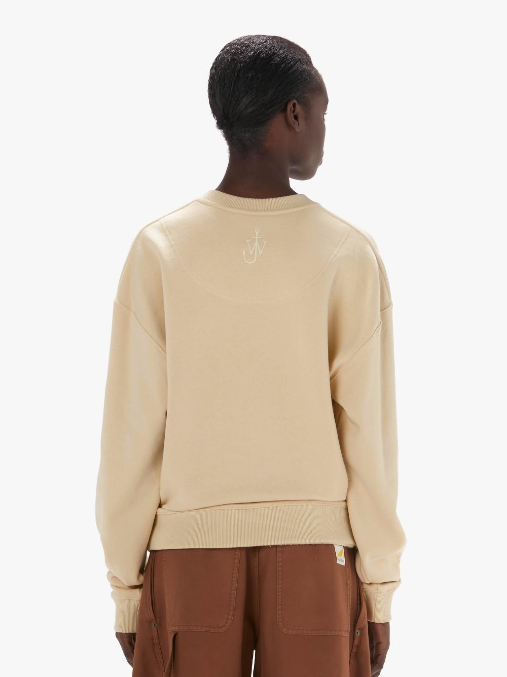 SWEATSHIRT WITH FLOCKED FLOWER - 3