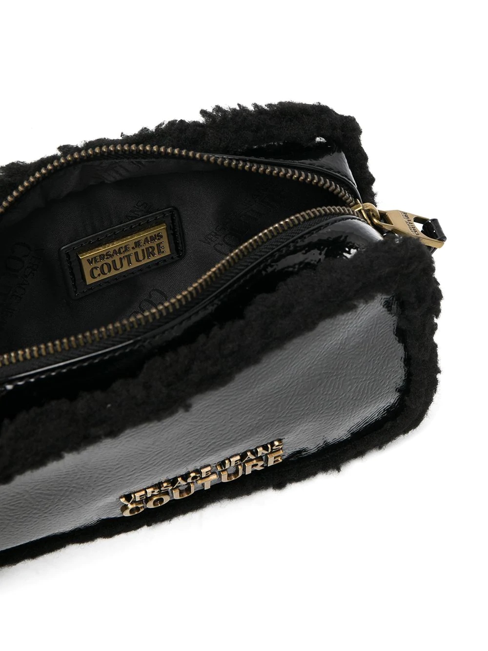 faux-fur trim shoulder bag - 5