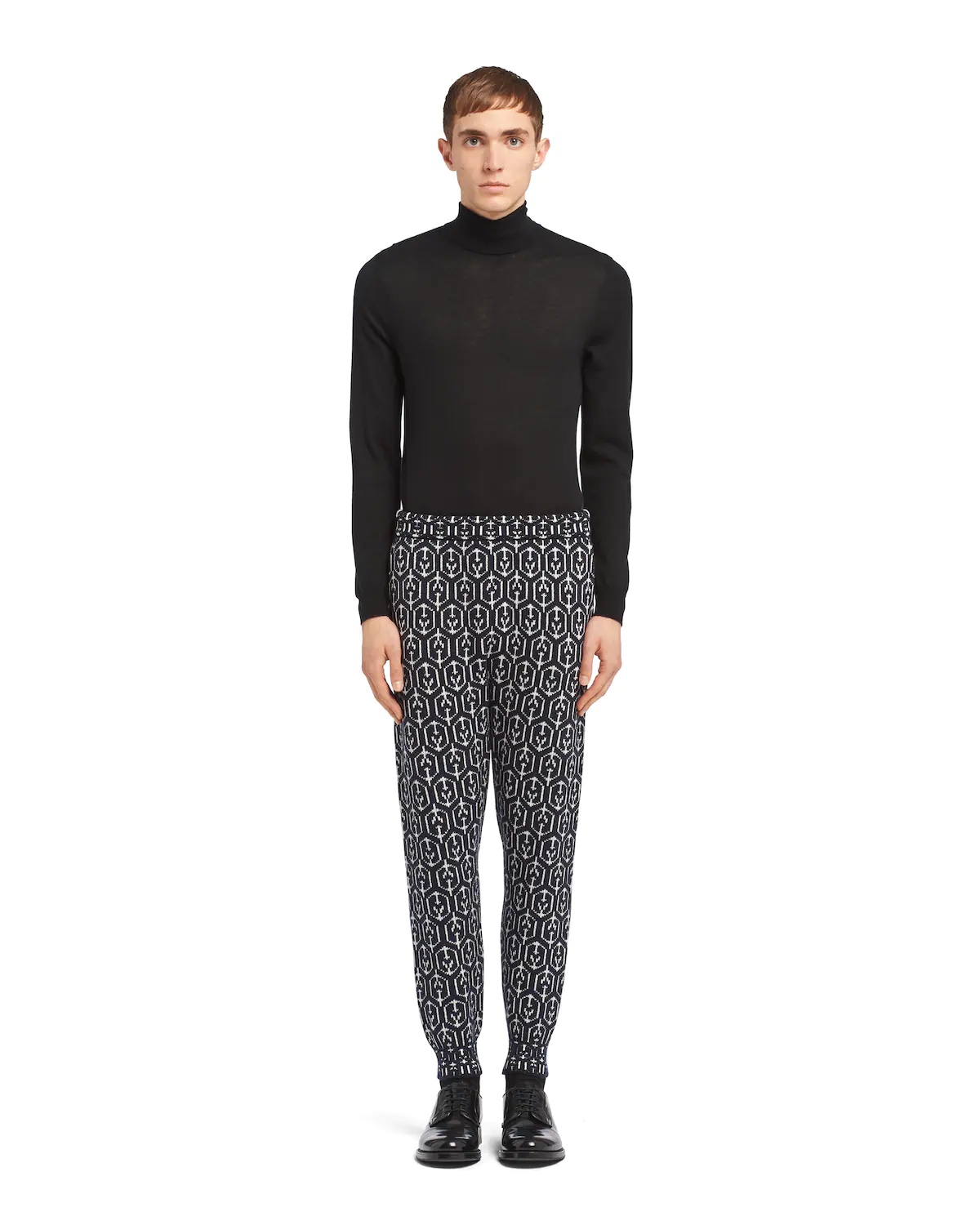 Wool and cashmere jacquard joggers - 2