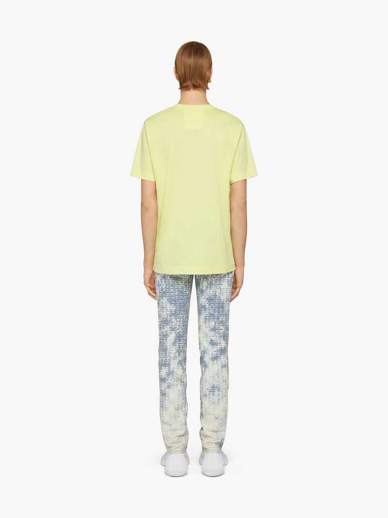 SKINNY JEANS IN 4G BLEACHED DENIM WITH ZIPPERS 4