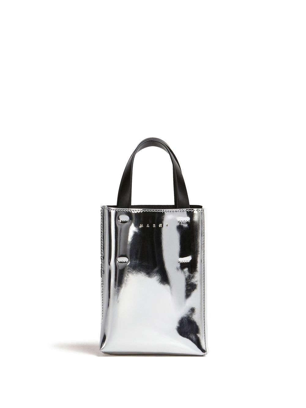 leather metallic tote-bag - 1