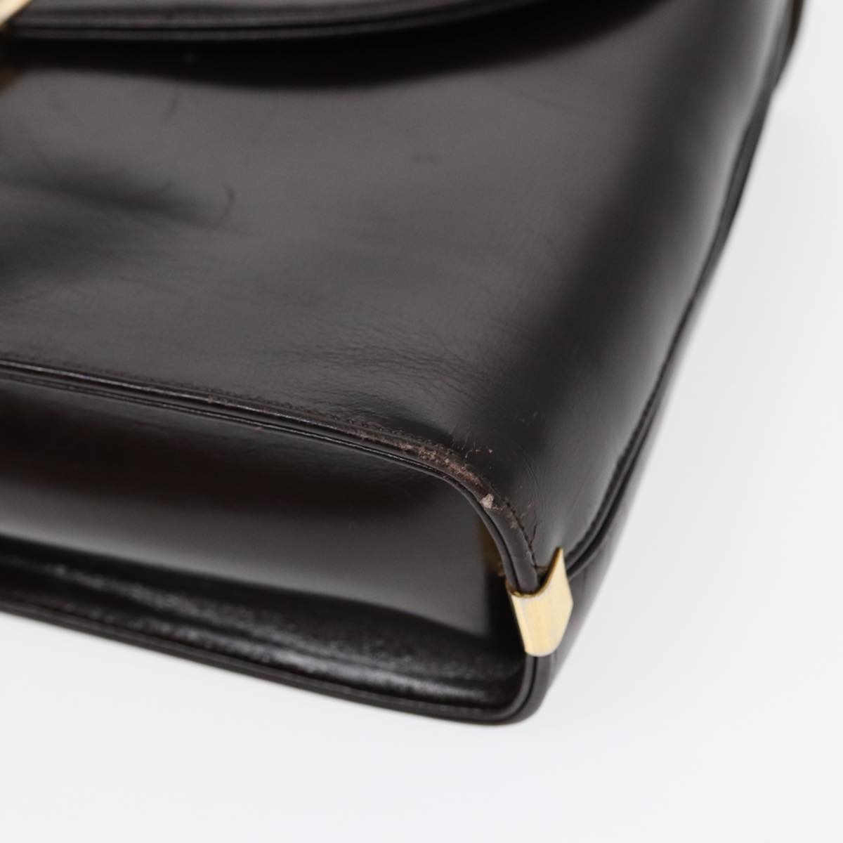 DIOR Hand Bag Leather Brown Gold - 10
