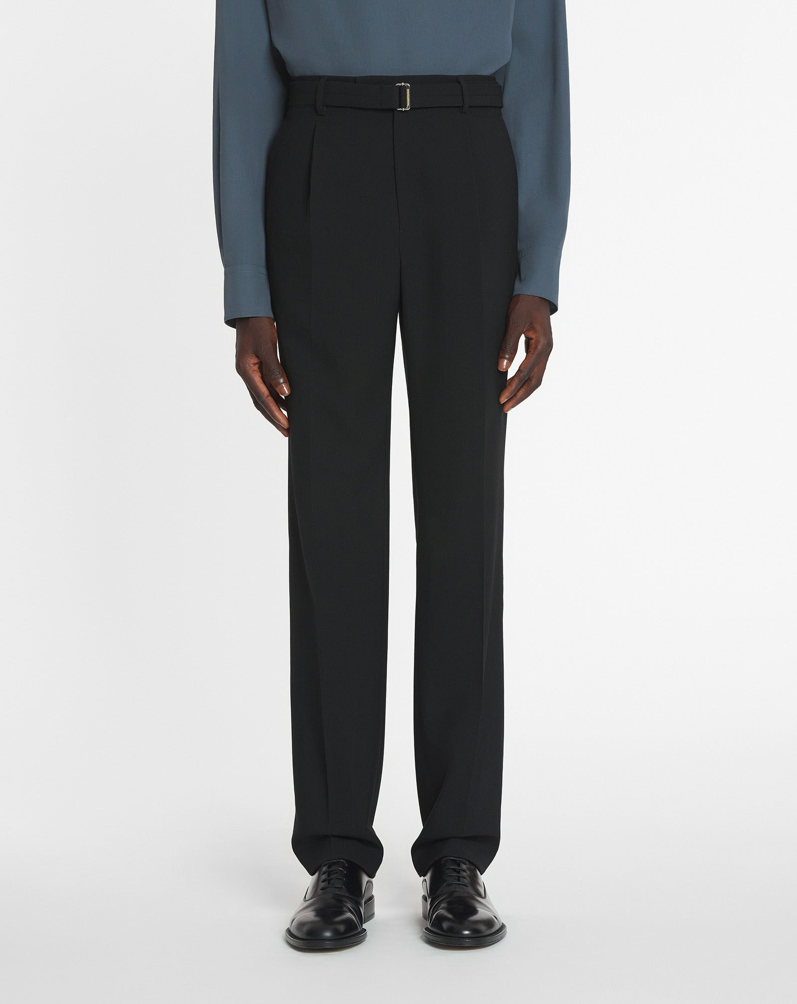 STRAIGHT FIT WOOL PANTS - 3