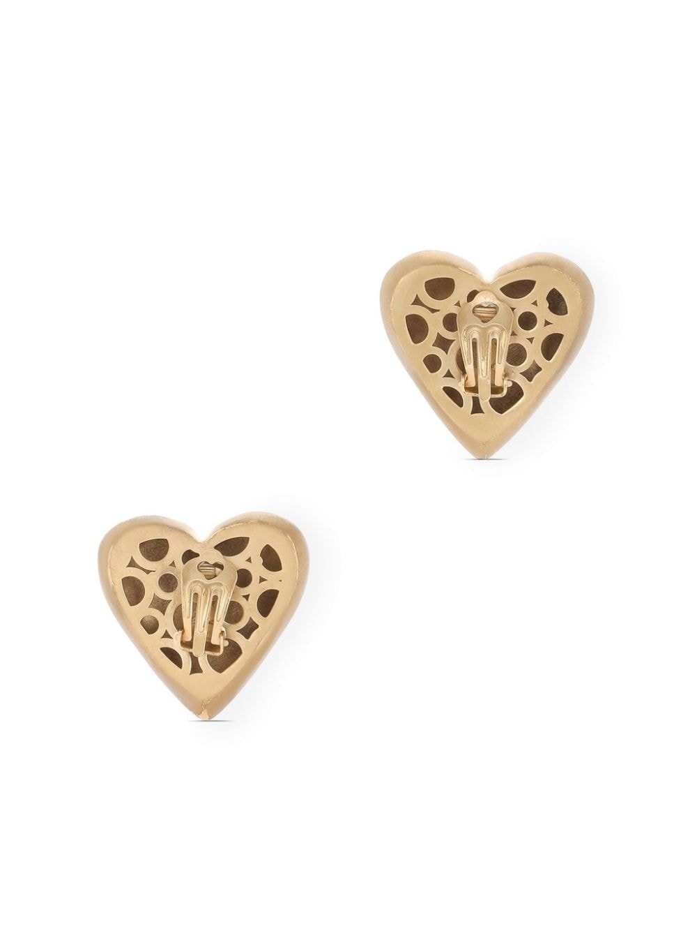 heart clip-on earrings - 2