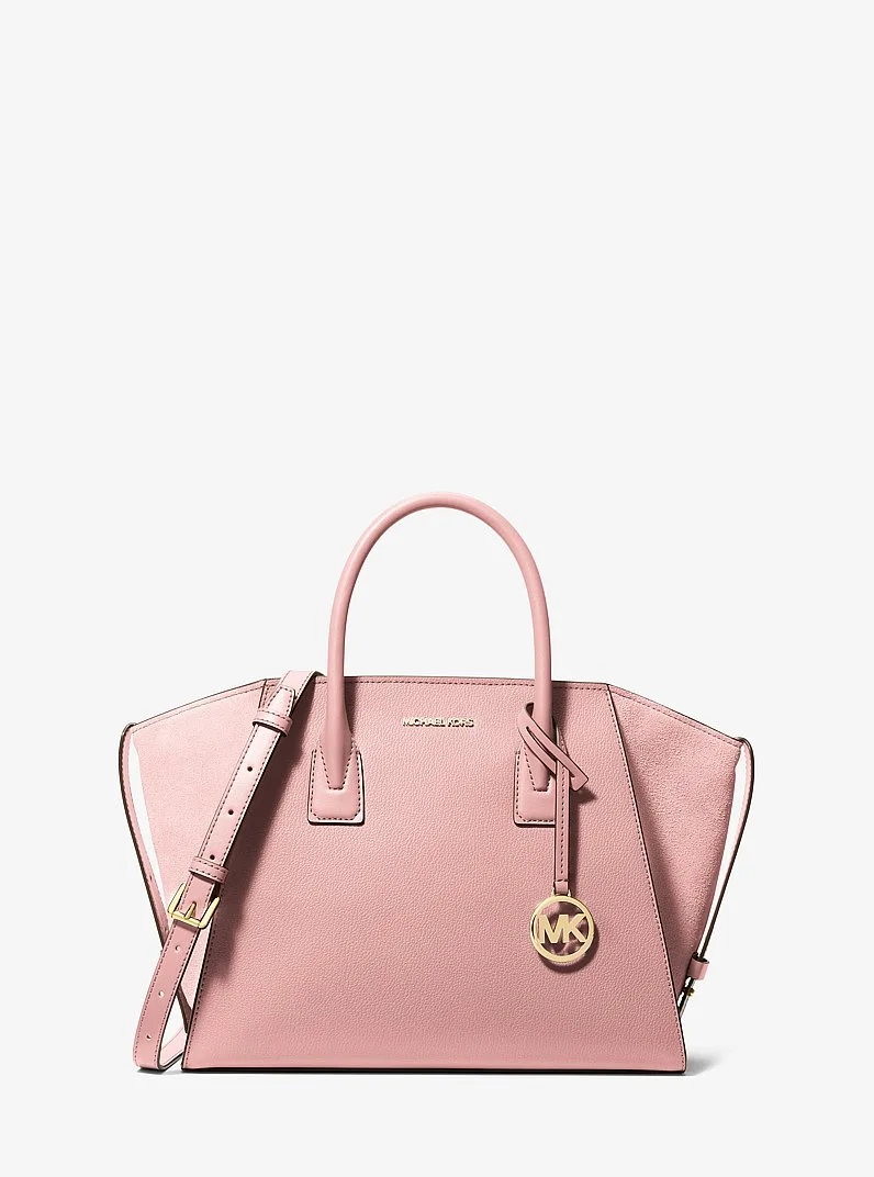 Avril Large Leather and Suede Satchel - 1