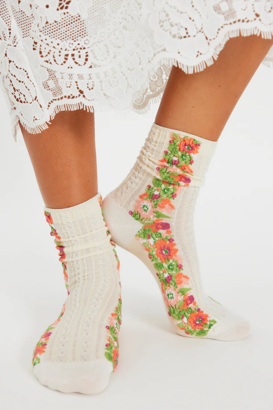 Garden Brunch Crew Socks - 1