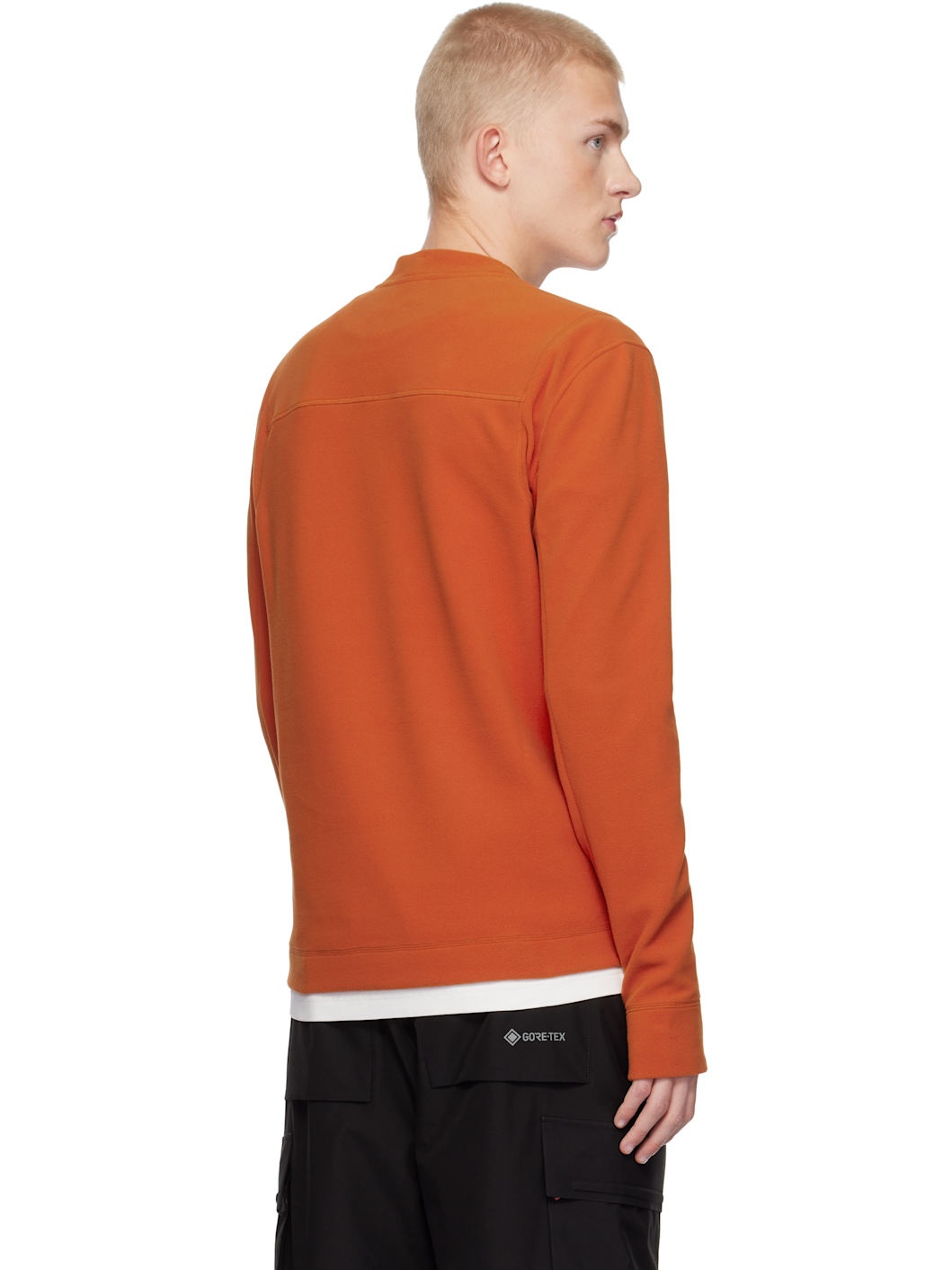 Orange Stretch Fleece Sweatshirt - 3