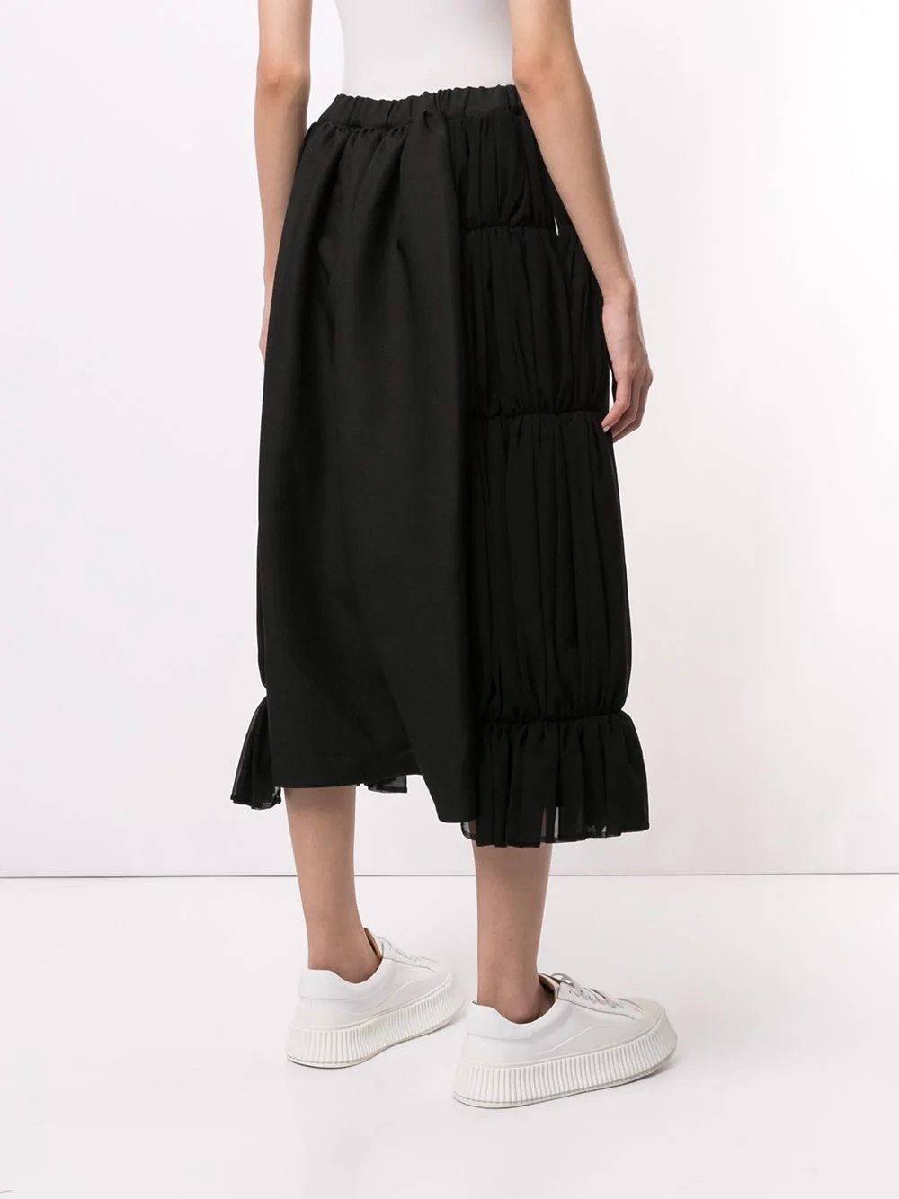 tiered wide-leg trousers - 4