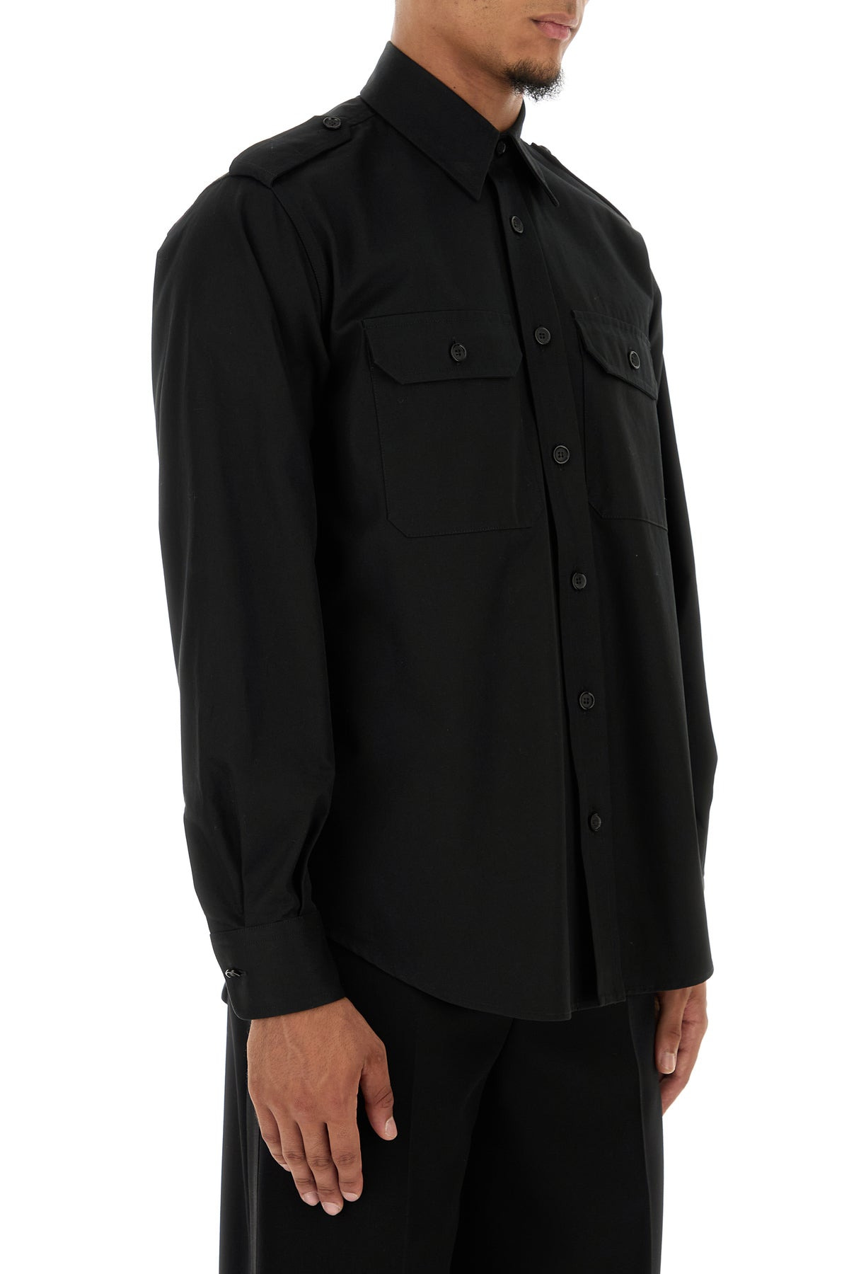Black cotton shirt - 3