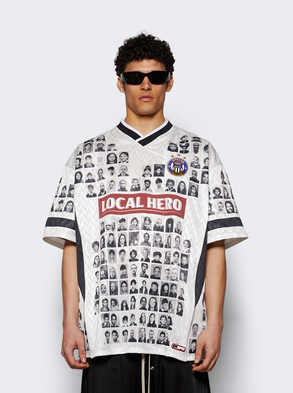 Printed Football Top White - 2