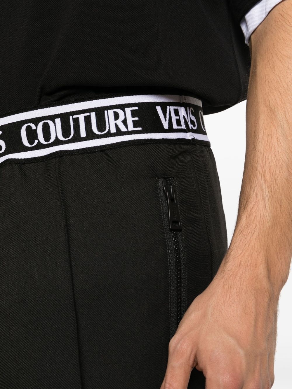 logo-waistband slim-cut trousers - 5