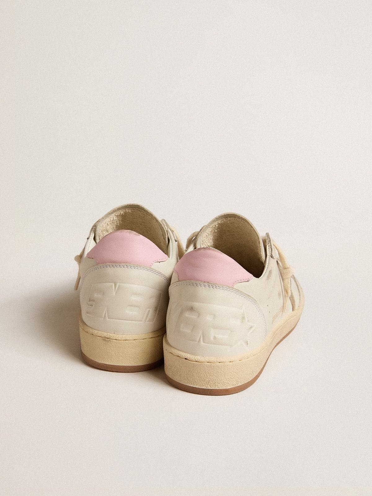Women's Ball Star with gold foiled leather star and pink leather heel tab - 4