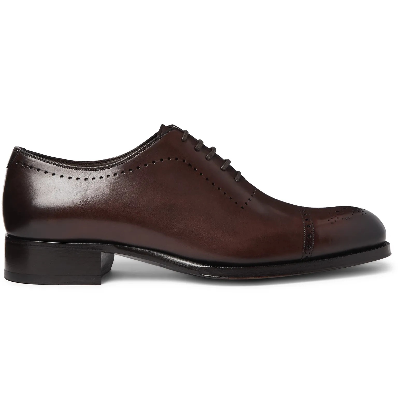 Edgar Whole-Cut Polished-Leather Brogues - 1