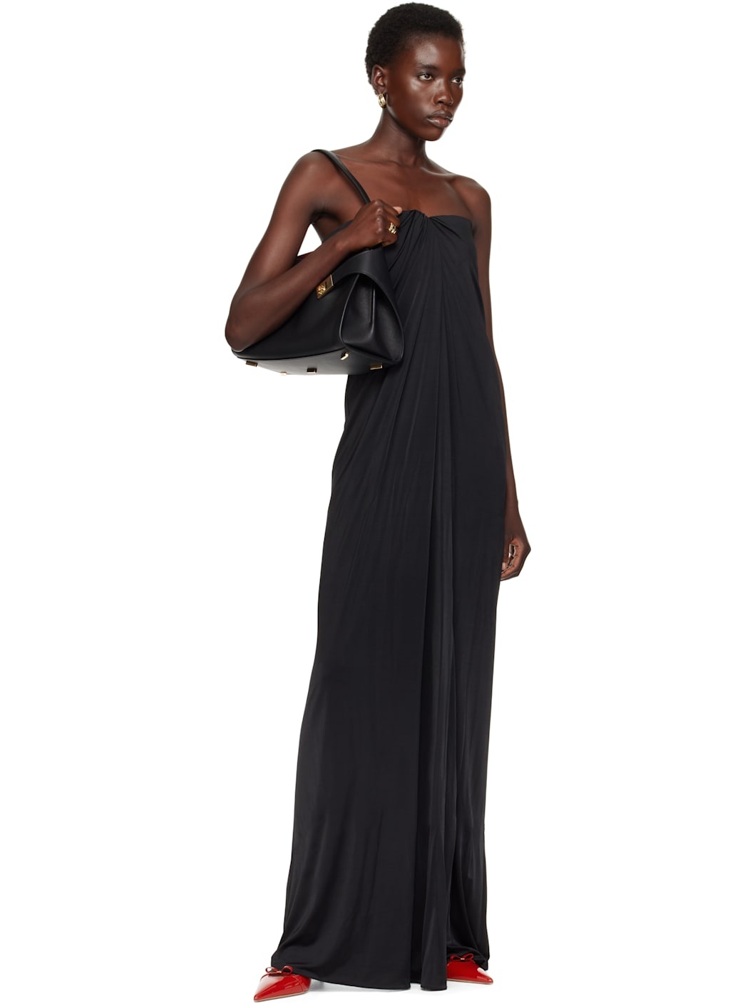 Black Hug Soft Bicolor M Shoulder Bag - 4
