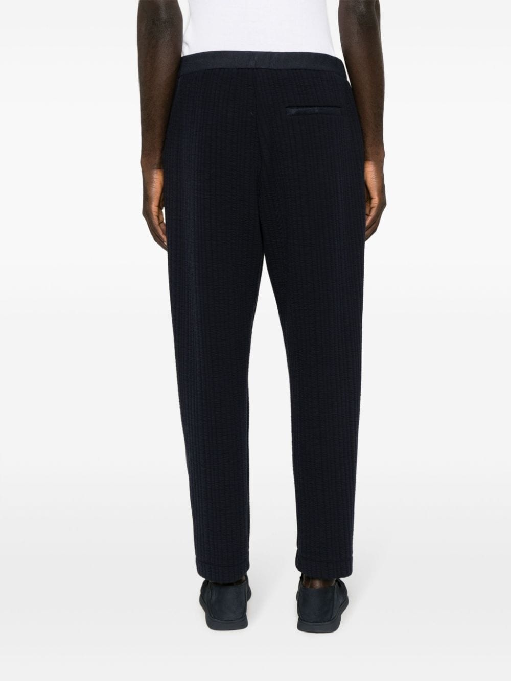 pleated quilted tapered trousers - 4