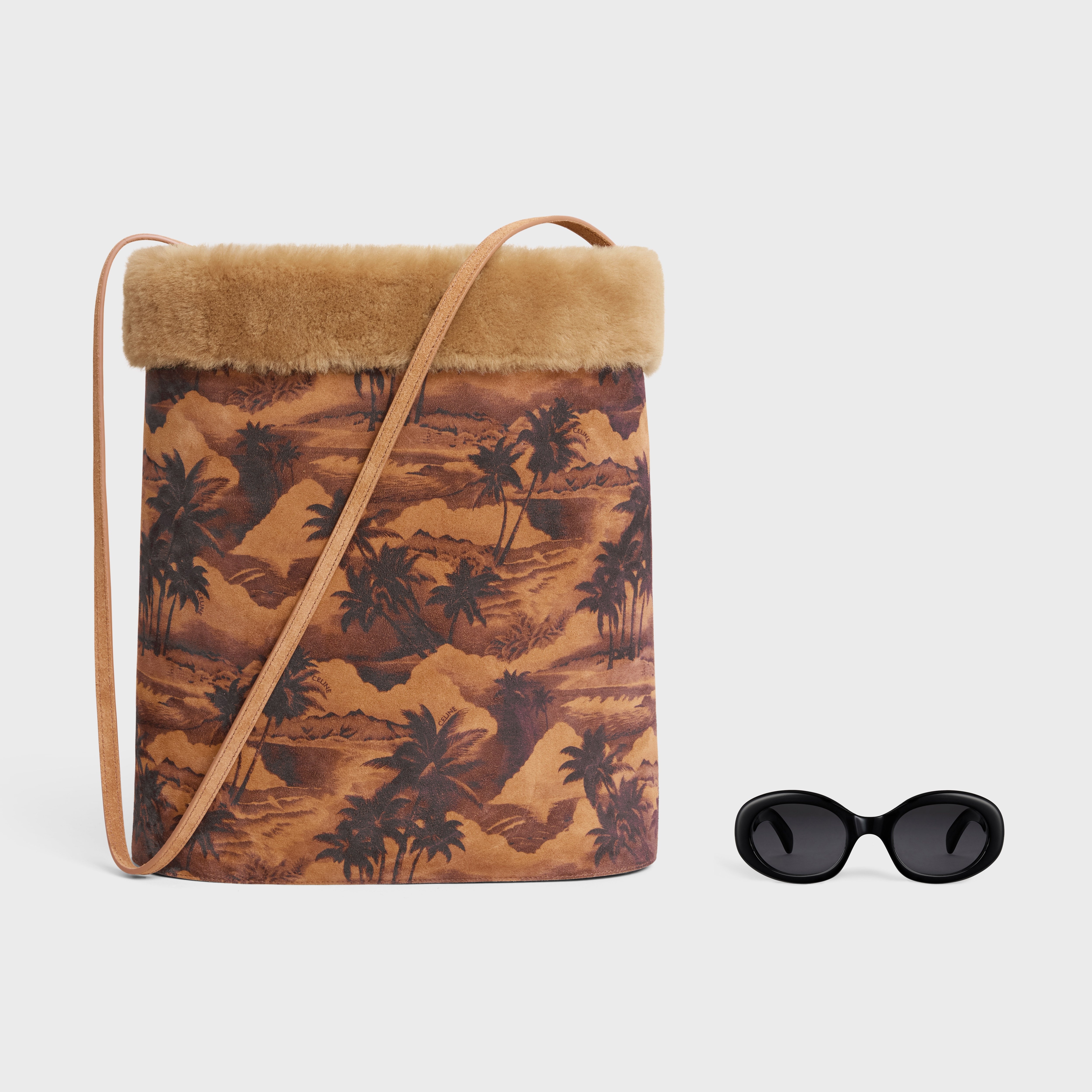 BUCKET IN SHEARLING PALM TREES PRINT - 7