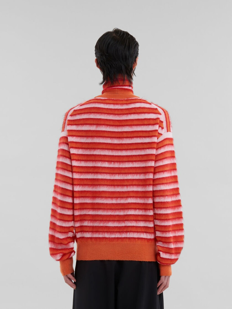 PINK AND ORANGE STRIPED WOOL-MOHAIR JUMPER 3