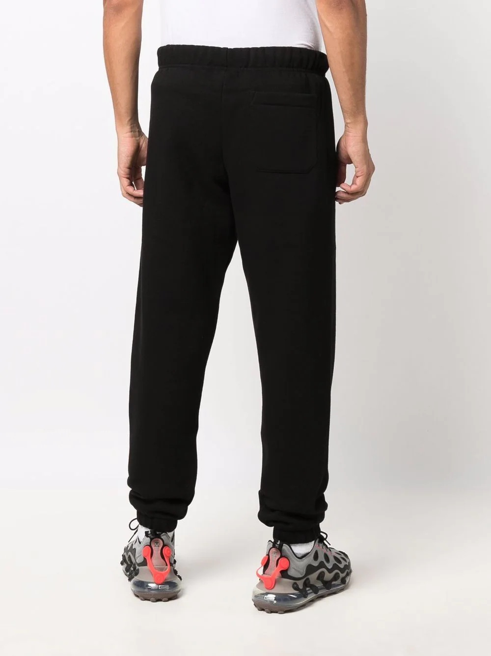 elasticated-waist cotton-blend track pants - 4