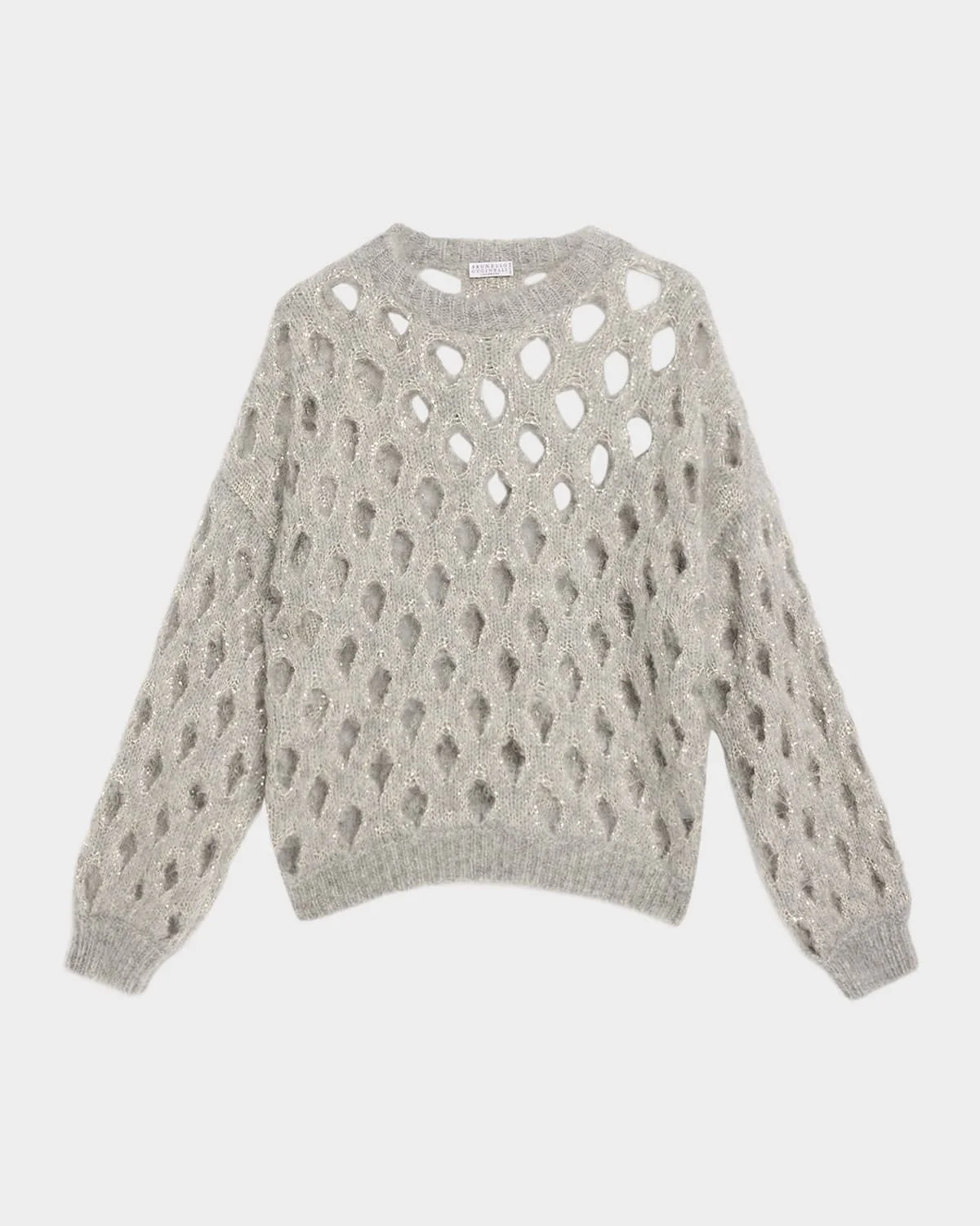 Mohair Diamante Openwork Sweater - 1