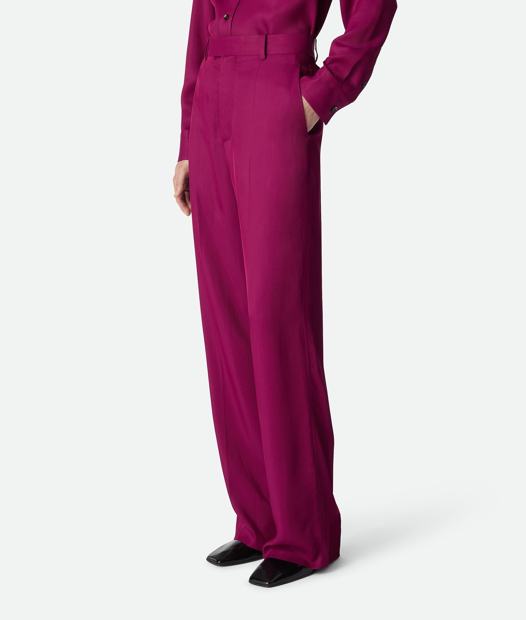Viscose And Silk Twill Pants - 2